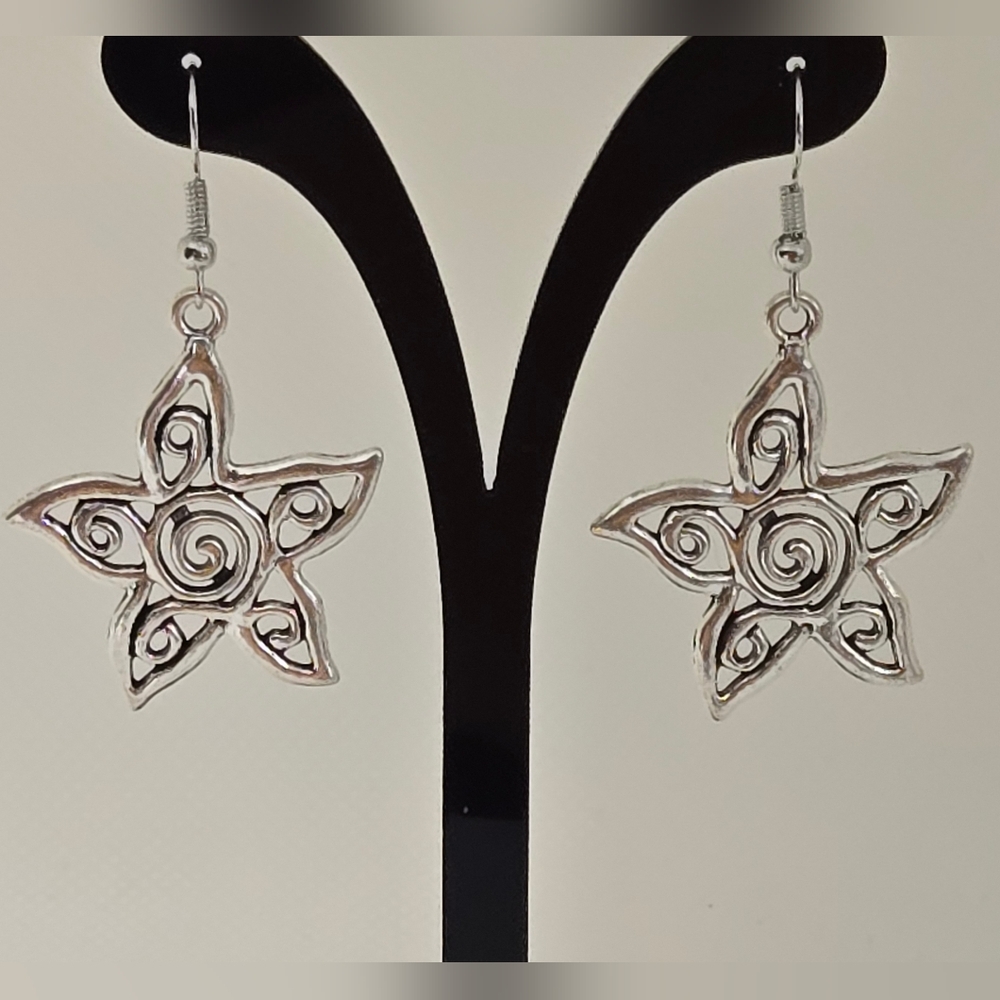 Swirl Star Earrings